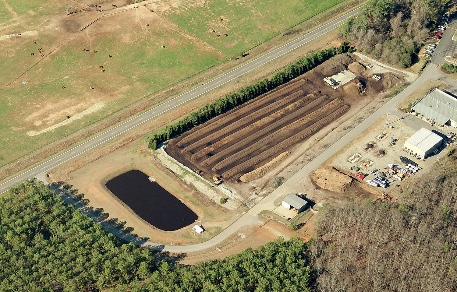 Aerial image of the bioconversion center.